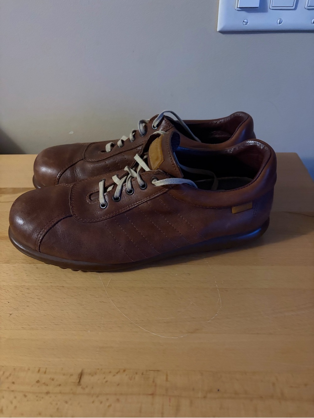 Camper Brown Leather Sneakers 00196 010 D Men's Sz 44 EU